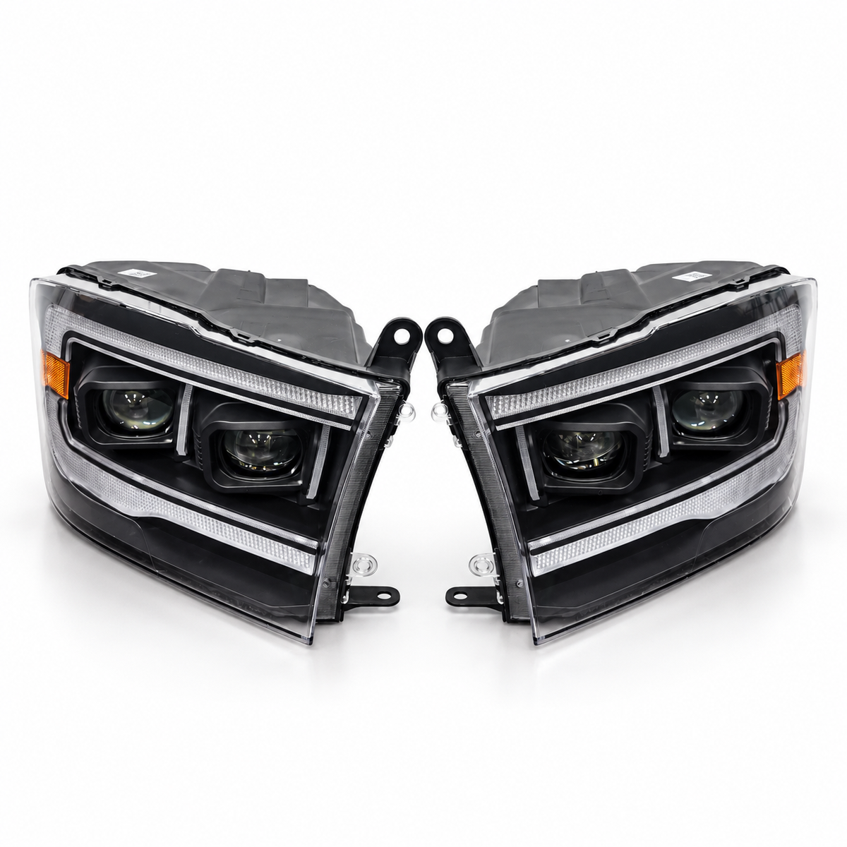 Complete Ram Performance headlight set with dual LED projectors